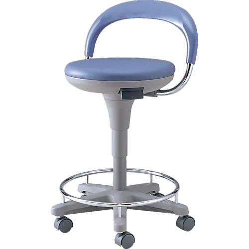 NORITZ เก้าอี้สตูลอเนกประสงค์หนังไวนิลสีน้ำเงิน