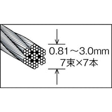 画像をギャラリービューアに読み込む, ニッサチェイン　ステンレスワイヤーロープ　３．０ｍｍ×１００ｍ
