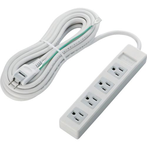 ELECOM RoHs OA tap 3P 4 ปาก 5m ไม่มีแม่เหล็กสีเทา