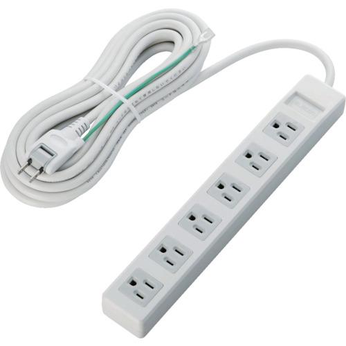 ELECOM RoHs OA tap 3P 6 ปาก 5 ม. สีเทา