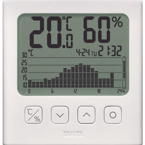 带TANITA图形的数字温湿度计 白色