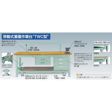 画像をギャラリービューアに読み込む, ＴＲＵＳＣＯ　ＴＷＣ型作業台　１５００Ｘ７５０ＸＨ７４０　前パネル付
