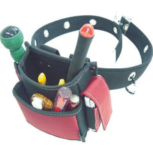 Tải hình ảnh vào trình xem thư viện, Túi thắt lưng Trusco 2 tầng có ngăn đựng điện thoại màu đen
