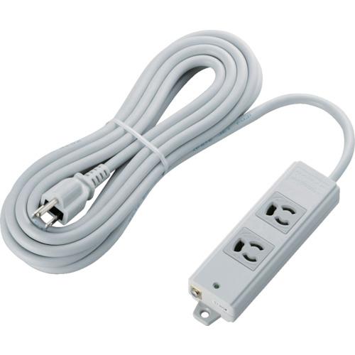 ก๊อก OA ที่เป็นไปตามข้อกำหนด RoHs ELECOM ยึดแม่เหล็ก 3P 2 ปาก 5 ม. สีเทา