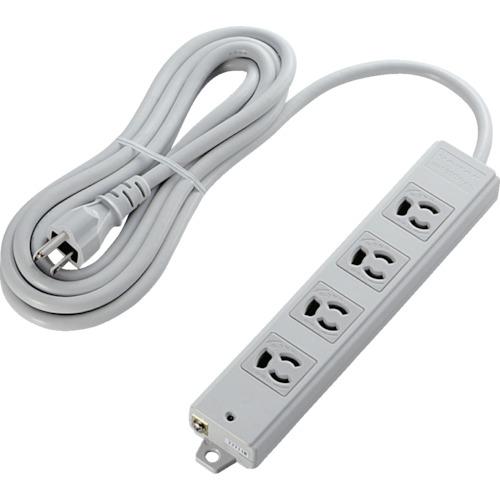 แม่เหล็กยึด 3P ตามมาตรฐาน ELECOM RoHS 4 ช่อง 3.0 ม. สีเทา