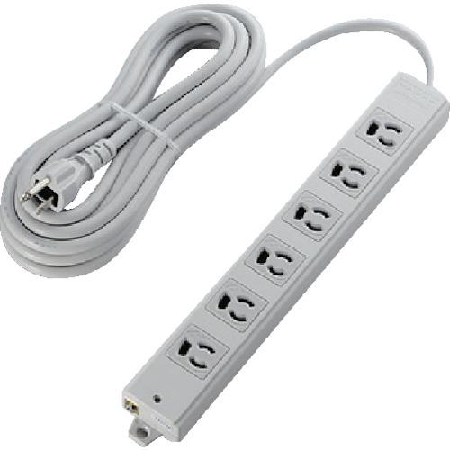 แม่เหล็กยึด 3P ตามมาตรฐาน ELECOM RoHS 6 ช่อง 5.0 ม. สีเทา