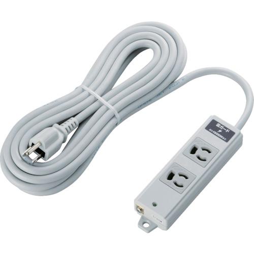 ELECOM RoHS Compliant Retaining 3P 2 Mouth Lightning Guard Magnet 5m Grey