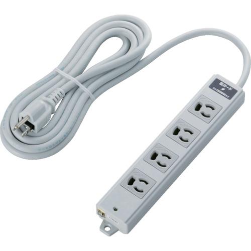 ELECOM RoHs Compliant Retaining 3P 4 Mouth Lightning Guard Magnet 3m Grey