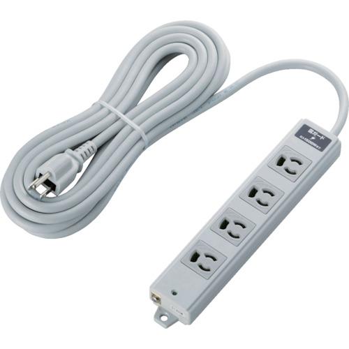 ELECOM RoHs Compliant Retaining 3P 4 Mouth Lightning Guard Magnet 5m Grey