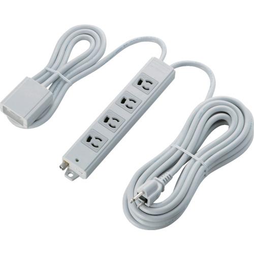 เป็นไปตามมาตรฐาน ELECOM RoHs, รักษา 3P, สวิตช์ 4 ปาก, ตัวป้องกันฟ้าผ่า, 5 ม., สีเทา