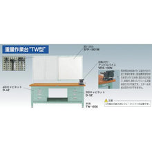 画像をギャラリービューアに読み込む, ＴＲＵＳＣＯ　ＴＷＺ型作業台　１８００Ｘ９００ＸＨ７４０　３段・４段引出付
