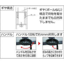 画像をギャラリービューアに読み込む, ＴＲＵＳＣＯ　ハンドル昇降式作業台用キャスターセット
