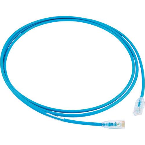 パンドウイット　カテゴリ６Ａ細径パッチコード　０．５ｍ　青　ＵＴＰ２８Ｘ０．５ＭＢＵ