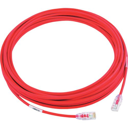 パンドウイット　カテゴリ６Ａ細径パッチコード　１０ｍ　赤　ＵＴＰ２８Ｘ１０ＭＲＤ