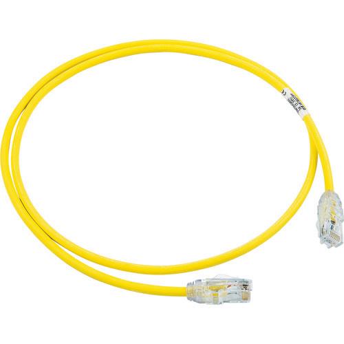 パンドウイット　カテゴリ６Ａ細径パッチコード　１ｍ　黄　ＵＴＰ２８Ｘ１ＭＹＬ
