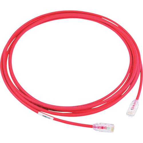 パンドウイット　カテゴリ６Ａ細径パッチコード　５ｍ　赤　ＵＴＰ２８Ｘ５ＭＲＤ