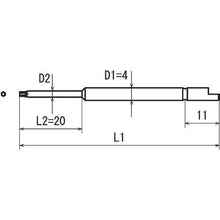 将图像导入到图库查看器中OHMISEIKI φ4D切插六角波钻头T8全长64阶梯φ3x20
