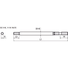 将图像导入到图库查看器中OHMISEIKI六角5槽14插入六角钻头H3全长100
