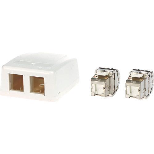 แจ็ค Corning Cat6A RJ45 + เต้าเสียบแบบสัมผัส (2 พอร์ต)