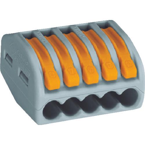 WAGO WF-5 绞线/单线可连接连接器，用于 5 孔 1 盒 (PK) = 40 件