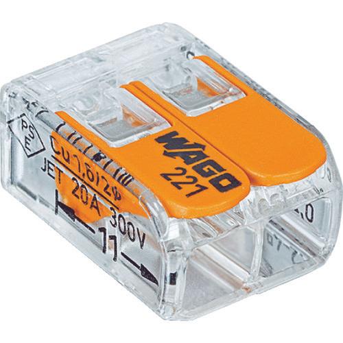 WAGO WFR-2 多股线/单线一触式可连接连接器，用于 2 孔 100 件