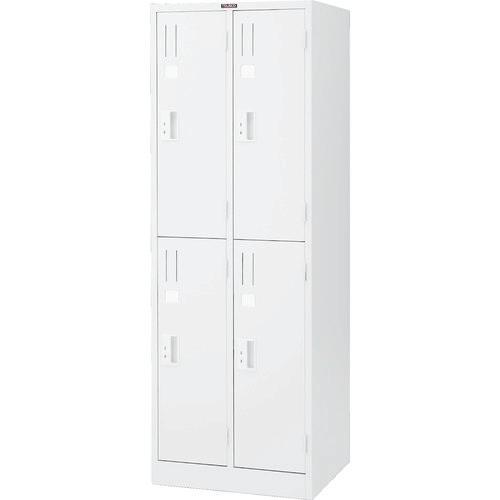 TRUSCO ตู้ล็อคเกอร์ STANDARD สำหรับ 4 คน 2 แถว 2 ชั้น ล็อคทรงกระบอก สีขาว
