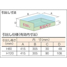 画像をギャラリービューアに読み込む, ＴＲＵＳＣＯ　ＷＬＶＲ型キャビネット　５００Ｘ４１２ＸＨ４２０　引出３段　緑
