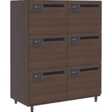 Tải hình ảnh vào trình xem thư viện, Tủ đựng đồ cá nhân gỗ TRUSCO 2 hàng 3 bậc óc chó
