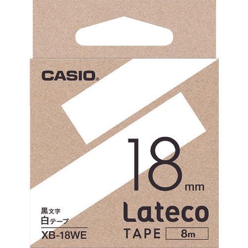 รีฟิลเทป CASIO (Lateco) 18 มม. สีขาว ตัวอักษรสีดำ