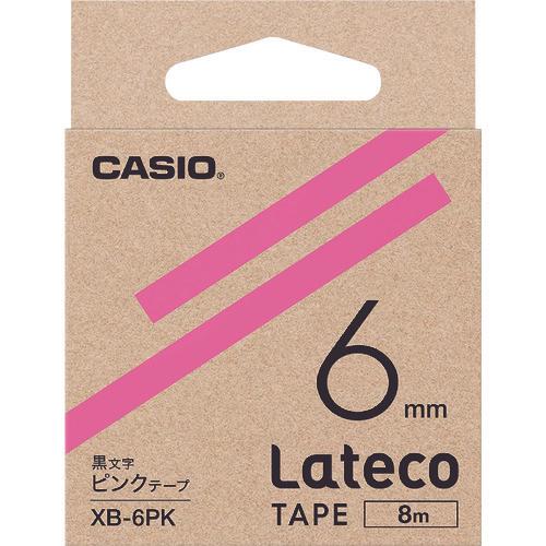 รีฟิลเทป CASIO (Lateco) 6มม. เทปสีชมพู ตัวอักษรสีดำ
