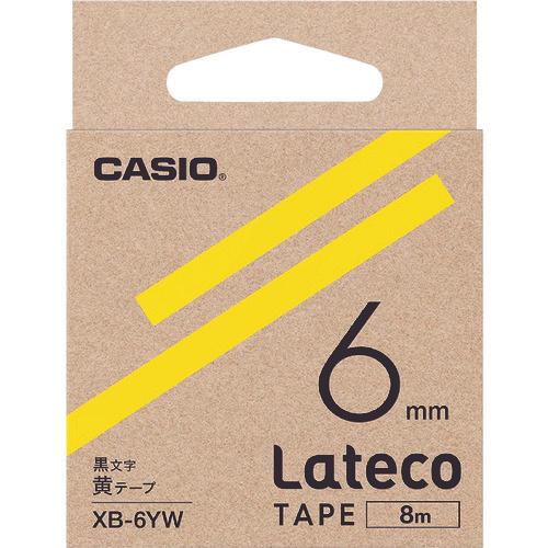 เทปรีฟิวสำหรับ CASIO (ลาเทโก) 6 มม. เทปสีเหลือง ตัวอักษรสีดำ