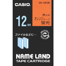 โหลดรูปภาพลงในโปรแกรมดูแกลเลอรี ตัวอักษรสีดำ 12 มม. บนเทปเรืองแสงสีส้มสำหรับแบรนด์ CASIO
