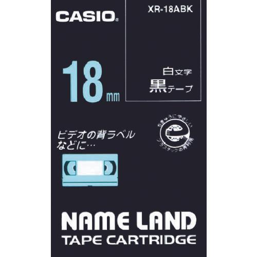 ตัวอักษรสีขาว 18 มม. บนเทปสีดำสำหรับแบรนด์ CASIO