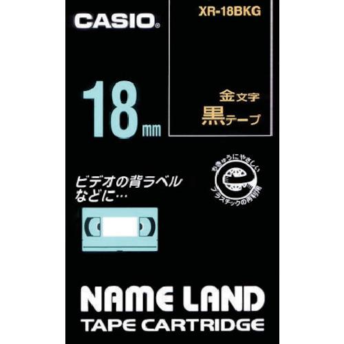 เทปชื่อ CASIO 18มม. สีดำ/อักษรทอง
