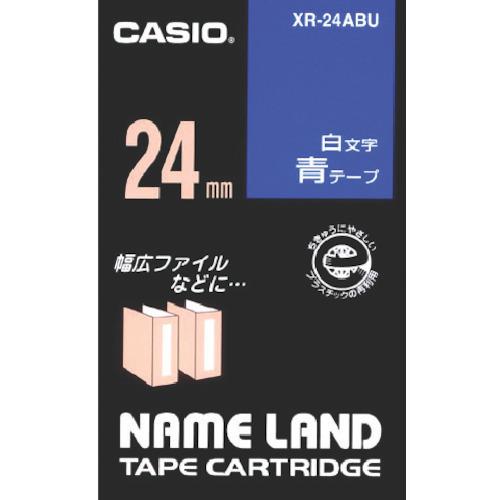 ตัวอักษรสีขาว 24 มม. บนเทปสีน้ำเงินสำหรับแบรนด์ CASIO