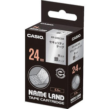 โหลดรูปภาพลงในโปรแกรมดูแกลเลอรี ตลับสำหรับเทป CASIO Nameland 24 มม. สีเงิน/ตัวอักษรสีดำ
