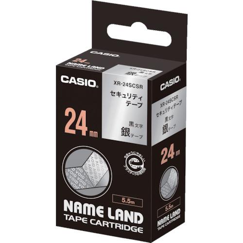 ตลับสำหรับเทป CASIO Nameland 24 มม. สีเงิน/ตัวอักษรสีดำ