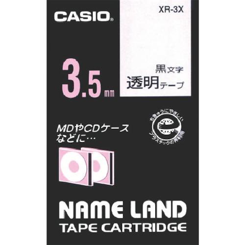 CASIO名牌透明胶带上的黑色字母 3.5 毫米