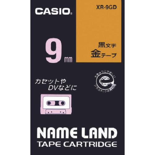 เทปชื่อ CASIO 9 มม. เทปทอง/ตัวอักษรดำ
