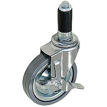 Load image into gallery viewer, YAZAKI elector pipe caster 100Φ rubber wheel with stopper YGR-100S ST
